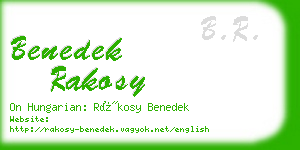 benedek rakosy business card